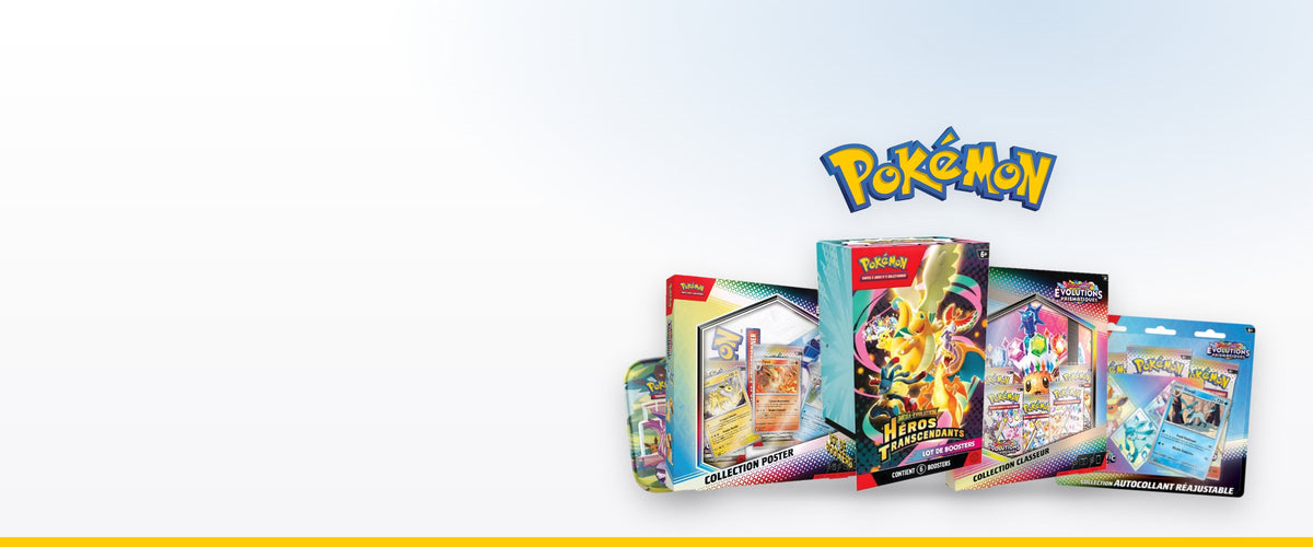 Coffrets Pokémon Évolutions Prismatiques et Héros Transcendants