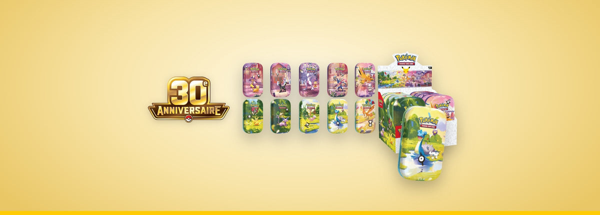 Mini Tin Pokémon 30 ans : les 10 illustrations Jour et Nuit, contenu et prix
