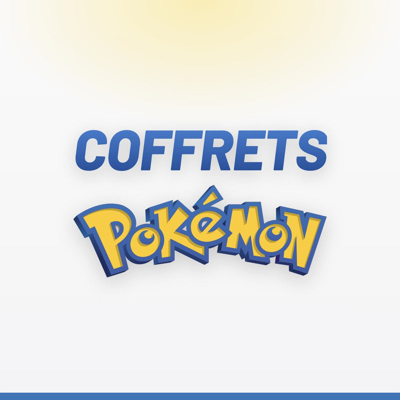 Visuel « Coffrets » avec le logo Pokémon