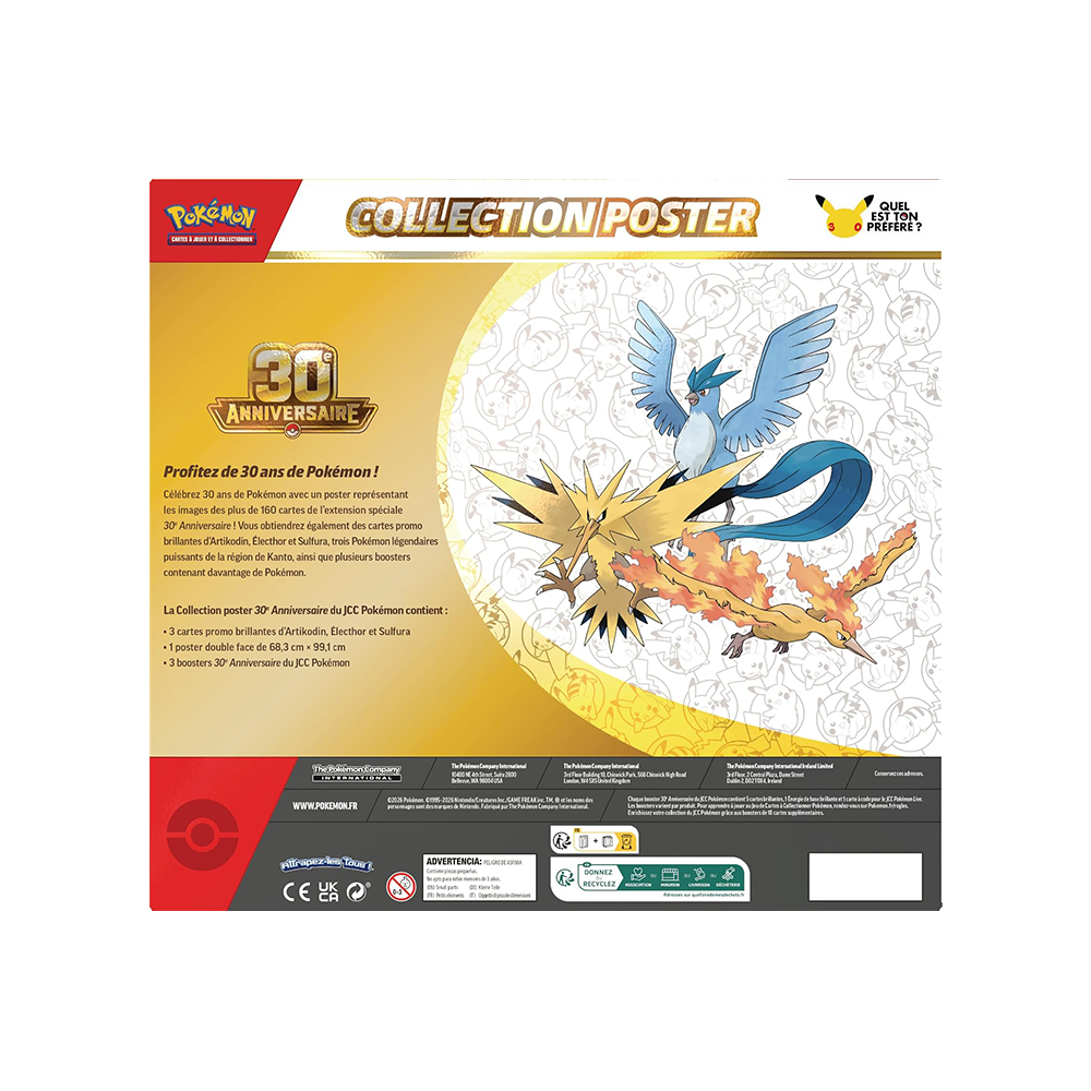 Pokémon – Collection Poster 30e Anniversaire – FR