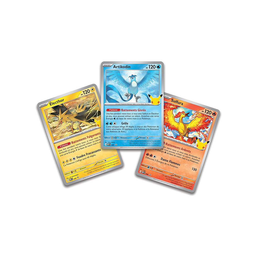 Cartes promo Artikodin, Électhor et Sulfura de la Collection Poster 30e Anniversaire