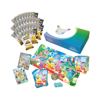 Contenu du Coffret Ultra Premium Journée Pokémon 30e Anniversaire : boosters, tapis, cartes promo et accessoires
