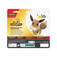 Dos du blister Pokémon 30e Anniversaire Évoli FR