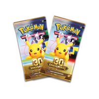 Les 2 boosters Pokémon 30e Anniversaire FR du blister