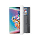 Classeur Évolutions Prismatiques sorti du coffret, ouvert : couverture Évoli et pages à 9 pochettes
