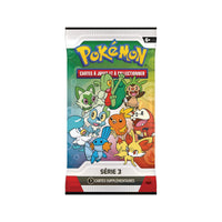 Booster promo Série 3 en français, 3 cartes : Poussifeu, Gobou, Arcko, Feunnec, Grenousse, Marisson et starters de Paldea