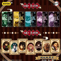 Cartes SSR et SR du display Demon Slayer Kayou : portraits des Piliers, Giyu, Shinobu, Muichiro, Mitsuri