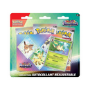 Pokémon Tripack Évolutions Prismatiques (EV8.5) en français, version Phyllali : 3 boosters, carte promo et autocollants